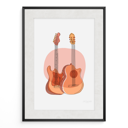 Guitarras en Rojo